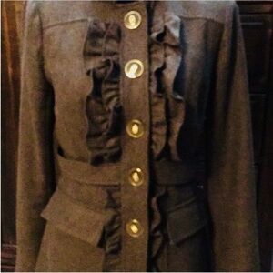 Tabitha Women's Olive Ruffle Jacket